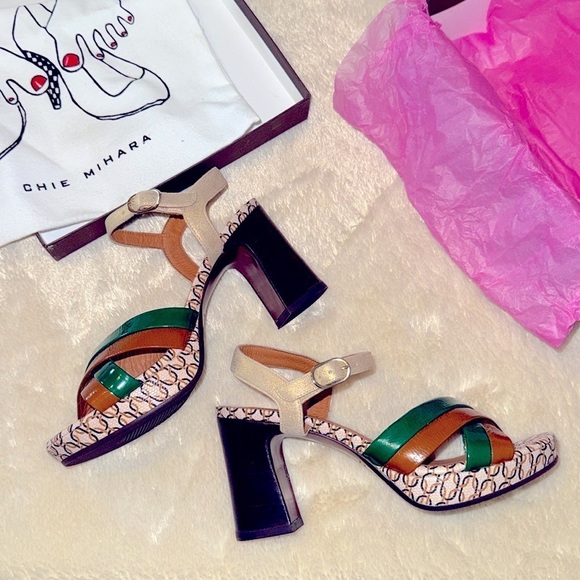 nib CHIE MIHARA ‘Kinyo Multi’ Mid-Heel Sandals size 7 - Picture 5 of 9